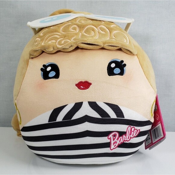 Barbie Cuutopia Felt Sunglasses Chevron Swimsuit 10 in. Squish Plush Toy Mattel - Picture 2 of 16